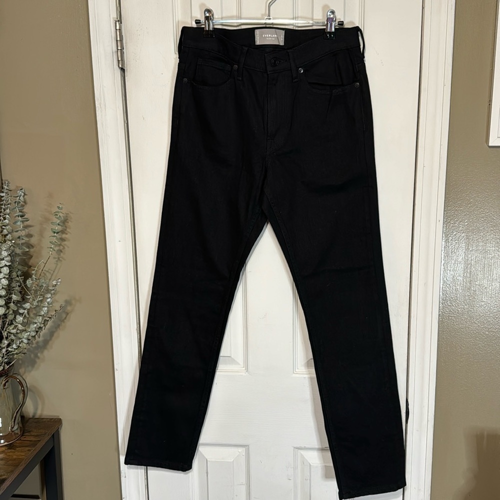 Everlane The Slim Jean Black Denim Size 29 x 30